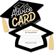 Big Dot of Happiness Goodbye High School, Hello College - Grad Cap Wish Card Graduation Party Activities - Shaped Advice Cards Game - Set of 20