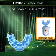 Đầu Bàn Chải Điện Cho Bé Halio U-Shaped Replacement Head Blue