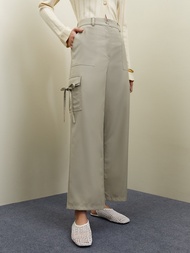 [Pomelo] กางเกงคาร์โก้แต่งโบว์ / Bow Cargo Pants