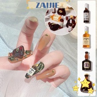 ZAIJIE24 3pcs Manicure Nail Decoration, Nail Charms Mini Nail Art Bottle Ornament, Decorations  Drink Bottle Resin DIY Nail Wine Bottle Jewelry