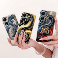 For Honor X5 Plus Casing WOD-LX1 WOD-LX2 WOD-LX3 Luxury Dragon Cool Painted Soft Silicone TPU Cover 