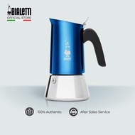 Bialetti Venus Express Induction Blue Moka Pot Italian Coffee Espresso Maker Stovetop Long-Lasting Stainless Steel