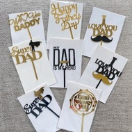 Happy Father’s Day蛋糕牌 Super Dad We love you Dad I love you Dad父親節蛋糕裝飾 父親節快樂牌Happy Father’s day toppe