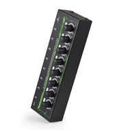 audioworld-MY WOTAO Headphone Amplifier 8 Channel Stereo Amp Audio with Power Adapter DC 12V 6.35mm 