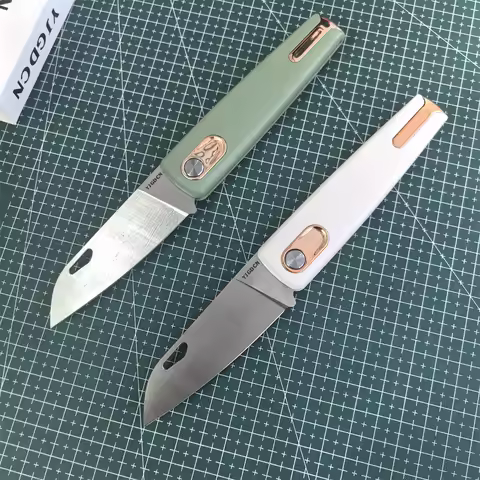 Outdoor Folding Knife 14C28N Blade ABS Handle Camping Fishing Hunting Defense Tool EDC Kitchen Fruit