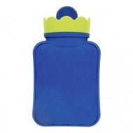 德國 fashy 攜帶型口袋矽膠熱水袋/ 350ml/ 藍色瓶身+綠色瓶口