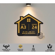 Minimalist AESTHETIC Acrylic House Number CUSTOMbebas THEMA B018