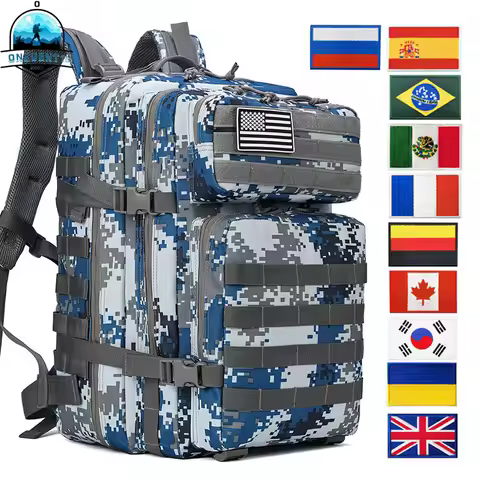 30L/50L Women Men Backpack Sport Trekking Hunting Nylon Rucksack Military Hiking Bag Navy Blue Pink 