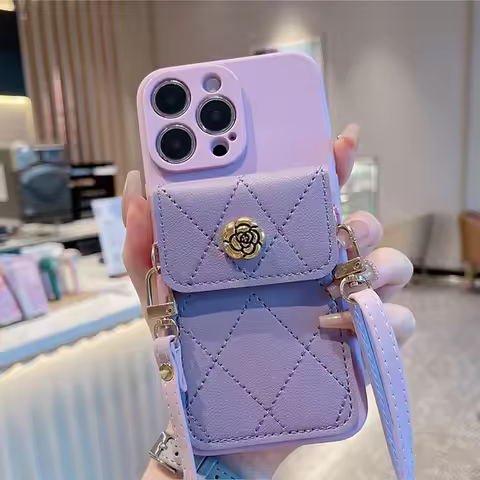 Crossbody Lanyard Case For Samsung A52 A32 A51 A50 A22 A12 A21S A72 A71 A70 A20 A30 A31 3D Flower Wa