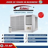 IDEC .75 HP Window Type Non-Inverter Aircon Series Airconditioner with Remote  Energy Efficient
