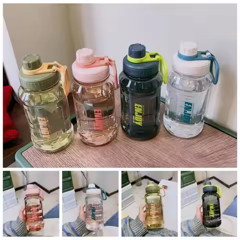 Portable Fitness Water Bottle Sport Bottle Plastic Large-Capacity Water Bottle Leakproof 600ml/800ml