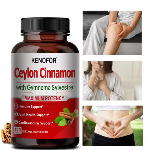 Ceylon Cinnamon Capsules with Gymnema Sylvestre, Berberine, Antioxidant, Heart, Joint, Digestive, Me