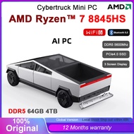 Cybertruck Mini PC AMD Ryzen 7 8845HS 32GB DDR5 5600 M.2 NVME PCIe4.0 SSD Wifi6 BT5.2 AI PC Gaming
