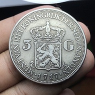 Koin Kuno 3G Willem 1717 Silver Sangat Langka