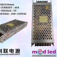 POWER SUPPLY RUNNING TEXT 5 VOLT - 40 Ampere SLIM CZCL
