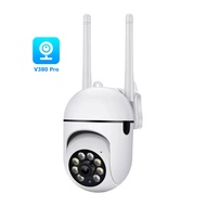 MonQiQi  กล้องวงจรปิด V380 Pro CCTV กล้องวงจรปิด360 wifi กล้องวงจรปิดดูผ่านมือถือ กล้องวงจรปิดไร้สาย HD 1080P กล้องวงจรปิดภายนอก กล้องวงจรปิดเชื่อมต่อโทรศัพท์ Outdoor WiFi IP Security CCTV Camera กล้องวงจรปิดดูผ่านมือถือ