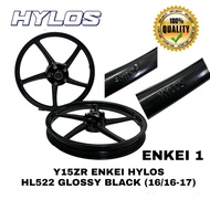 Y15ZR SP522 ENKEI HYLOS ORIGINAL SPORT RIM BLACK 16/16-17