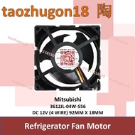 Mitsubishi 3612JL-04W-S56 DC 12V (4 Wire) 92mm X 18mm Refrigerator Fan Motor Peti Sejuk Kipas MR-F25