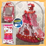 AYUNAN BAYI KARAKTER KAIN KELAMBU KASUR/AYUNAN BAYI GANTUNG INSTAN/AYUNAN LISTRIK BAYI KARAKTER