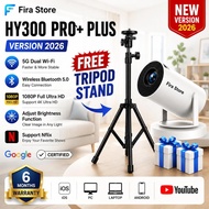 HY300 PRO+ PLUS ORI Kombo Tripod Stand Set Android Projektor 4k 5G Sistem Teater Rumah Pawagam Proje