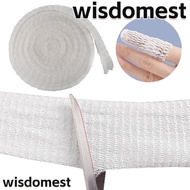 WISDOMEST Elastic Wound Dressing, 2M Length Cylindrical Shape  Tubular Bandage, Tool Fix Breathable Bandage White Fixed Mesh Tubing Joint