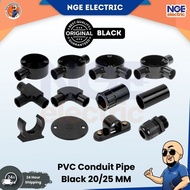 PVC| Black 20mm/25mm PVC Electrical Conduit Fitting Accessories & PVC Conduit Pipe Fittings