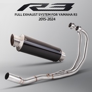 LeoVince GP F01 muffler for YAMAHA R3 MT03 R25 2015-2025 Full System Motorcycle Exhaust Modify Stain