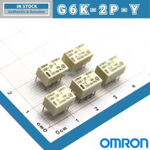 OMRON Original Single Relay G6K-2P-Y G6KU-2P-Y 2-Pole 3V 4.5V 5V 12V 24V DC 8-Pin 1A - New Authentic
