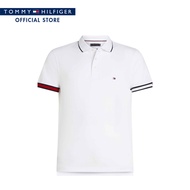 Tommy Hilfiger เสื้อโปโล ผู้ชาย รุ่น MW0MW38458 YBR - สีขาว ทรง Slim Fit