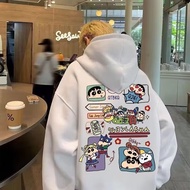 【 M-8XL 】Japanese Popular Cartoon Crayon Shin Chan Printed Hoodie Jacket Men's Fashion Casual Anime 