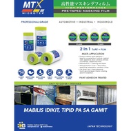 Microtex 22" (55cm) x 25yards Pre-Taped Masking Film (Drop Sheet Detailing Tape)