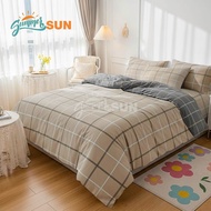 Gavin Khaki Mix Gavin Gray Bed Cover Set - Summersun09