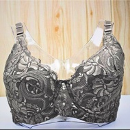 Women Bra Plus Size 36-46 Wired CD Cup Floral Lace Full Cup Baju Dalam Wanita Bra Berdawai 内衣