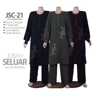 JSC-21 | Jubah Seluar Sulam Umrah & Nursing by JubahMuslimah.biz