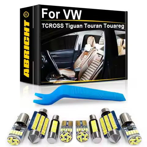 ABRIGHT Interior Light LED Canbus For Volkswagen VW TCROSS C11 Tiguan 5N AD1 Touareg 7L 7P Touran 1T