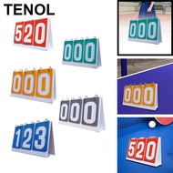 TENOL Scoreboard 3 Digits Flip Scoreboard for Football, Volleyball, Basketball