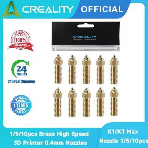 Creality Official K1/K1 Max Nozzle 1/5/10pcs Brass High Speed 3D Printer 0.4mm Nozzles Fit 1.75mm Fi