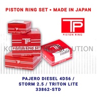 TP Piston Ring Set (Size 33862-STD) Pajero Diesel 4D56 / Storm 2.5 / Triton Lite