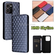 Flip Casing For HMD Skyline 5G 2024 Luxury Leather Phone Cover For HMDSkyline TA-1600 Holder Soft TP