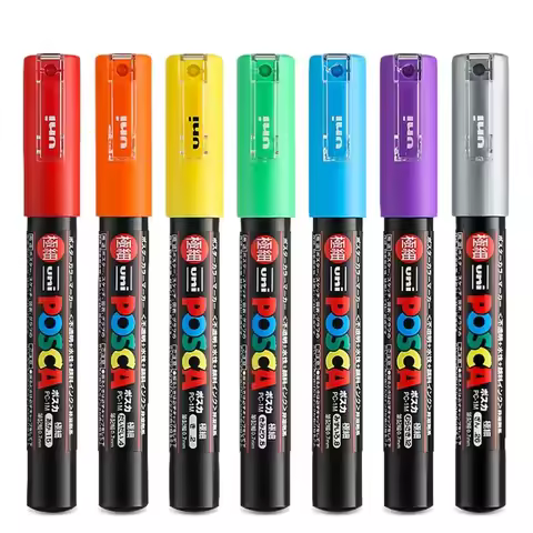 UNI PC 1M/3M/5M Posca Paint Marker Pen All Colors Water-based pen Japan Mitsubishi Stationery DIY Pa