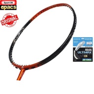 Apacs Nano Fusion Speed 722【Install with String】Yonex BG66 Ultimax (Original)Badminton Racket-Orange Blk 99(1pcs)