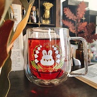 小兔鈴蘭－雙層玻璃杯