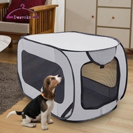 [deevoka] Portable Dog Playpen Foldable Cat Dog Carrier Crate with Ventilation Dog Kennel Pet Travel