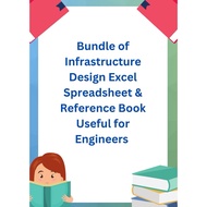 Bundle of Infrastructure Design Excel Spreadsheets & Rederence Book Useful for Engineers