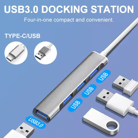 4 in 1 USB 3.0 Hub Type C Multi-Distributor Adapter USB Docking Station 3.0 2.0 4 Ports OTG Hub Suit