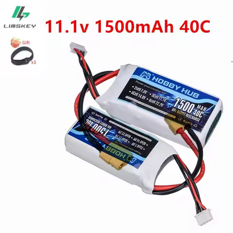 3S Lipo 11.1V 1500mAh Battery 40C For RC Car Airplane Helicopter 11.1V Rechargeable Battery For WLto