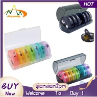 【rbkqrpesuhjy】Daily Pill Organizer (Twice-a-Day) - Weekly AM/PM Pill Box, Round Medicine Organizer, 7 Day Pill Container