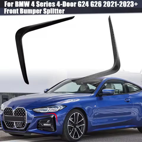 Front Bumper Lip Splitter Side Spoiler For BMW 4 Series G24 G26 420i 430i i4 M50 4-Door 2021 2022 20