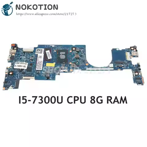 NOKOTION For HP EliteBook X360 1030 G2 Laptop motherboard i5-7300U 2.60GHz 8GB Ram 6050A2848001-MB-A