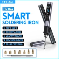 FNIRSI HS-02A Soldering Iron with Heat Insert Nut Tool Kit M2-M8 Embedded Internal Thread Nut and C2
